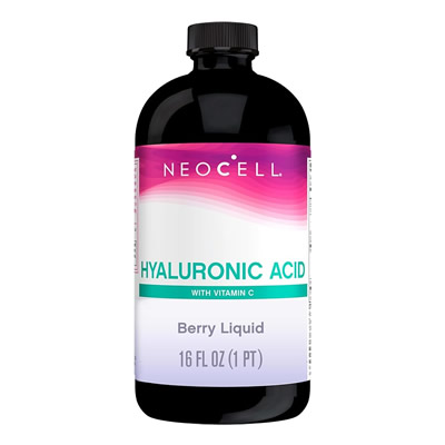 NeoCell Hyaluronic Acid Berry Liquid with Vitamin C; For Cellular Hydration for Skin, and Lubrication for Skin and Joints; Gluten Free; Dietary Supplement; 16 Fl. Oz., 32 Servings.* Pack May Vary